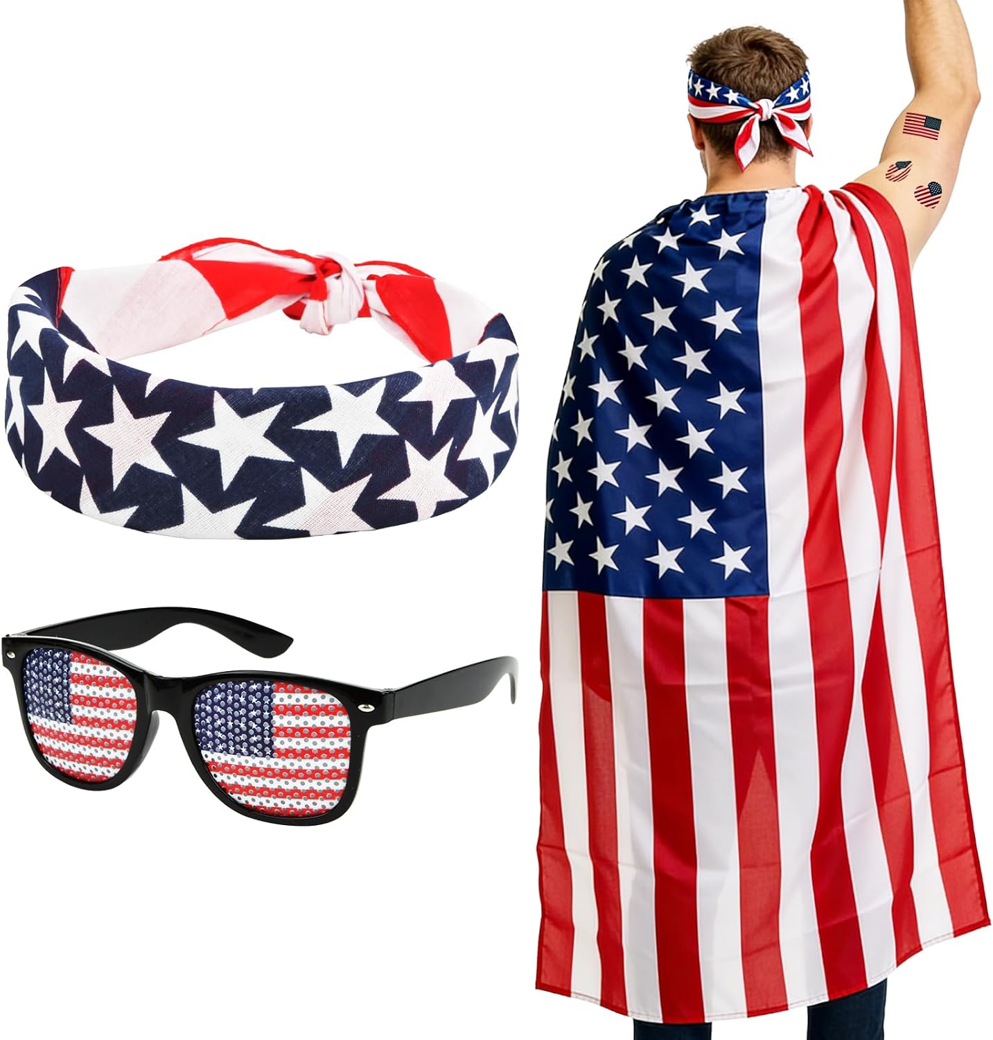 2026 Soccer Fan Flag Cape Set for Men Women