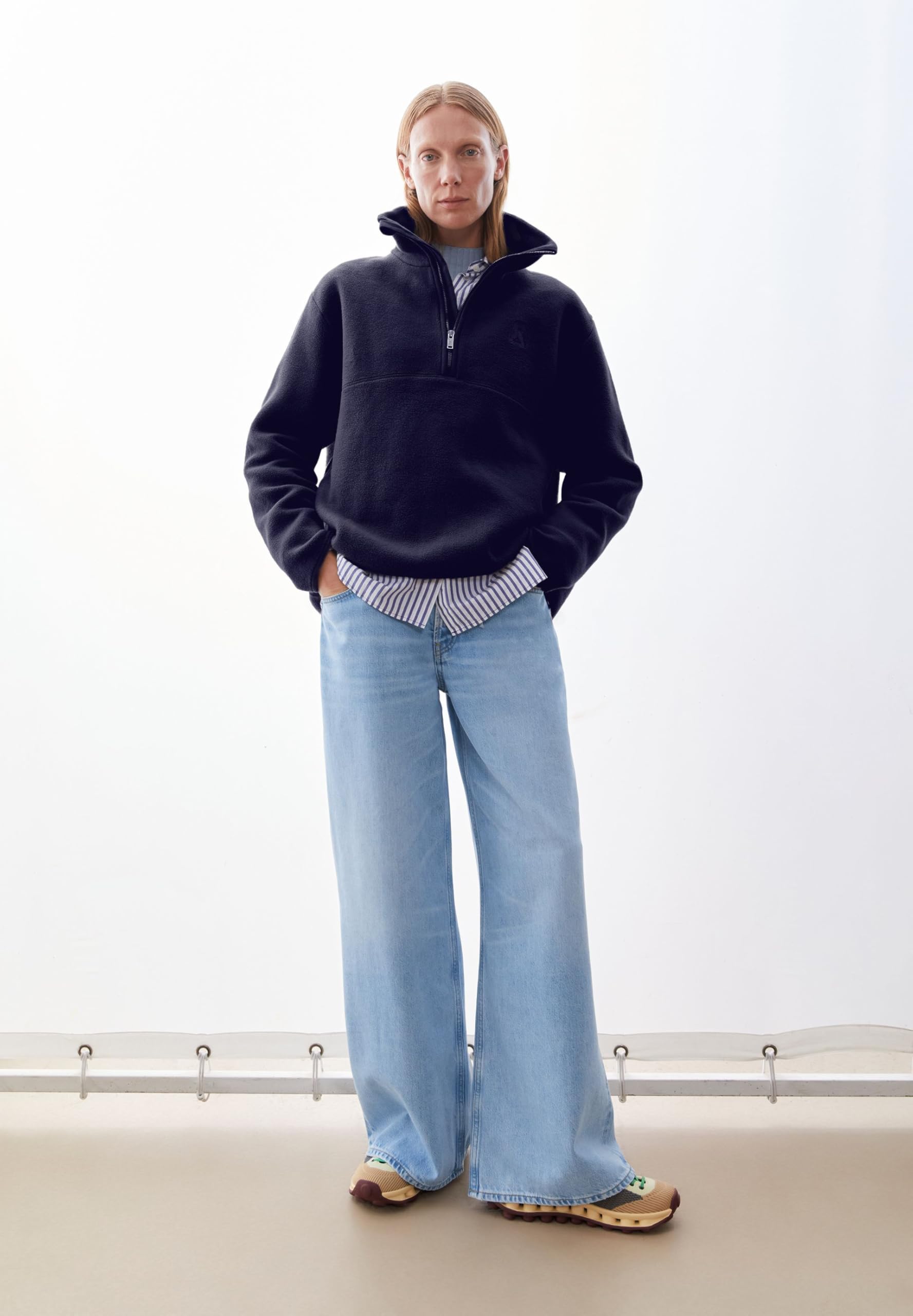 ARMEDANGELS Damen Fleece-Sweatshirt aus Bio-Baumwolle HAARLEENAA Oversized Fit
