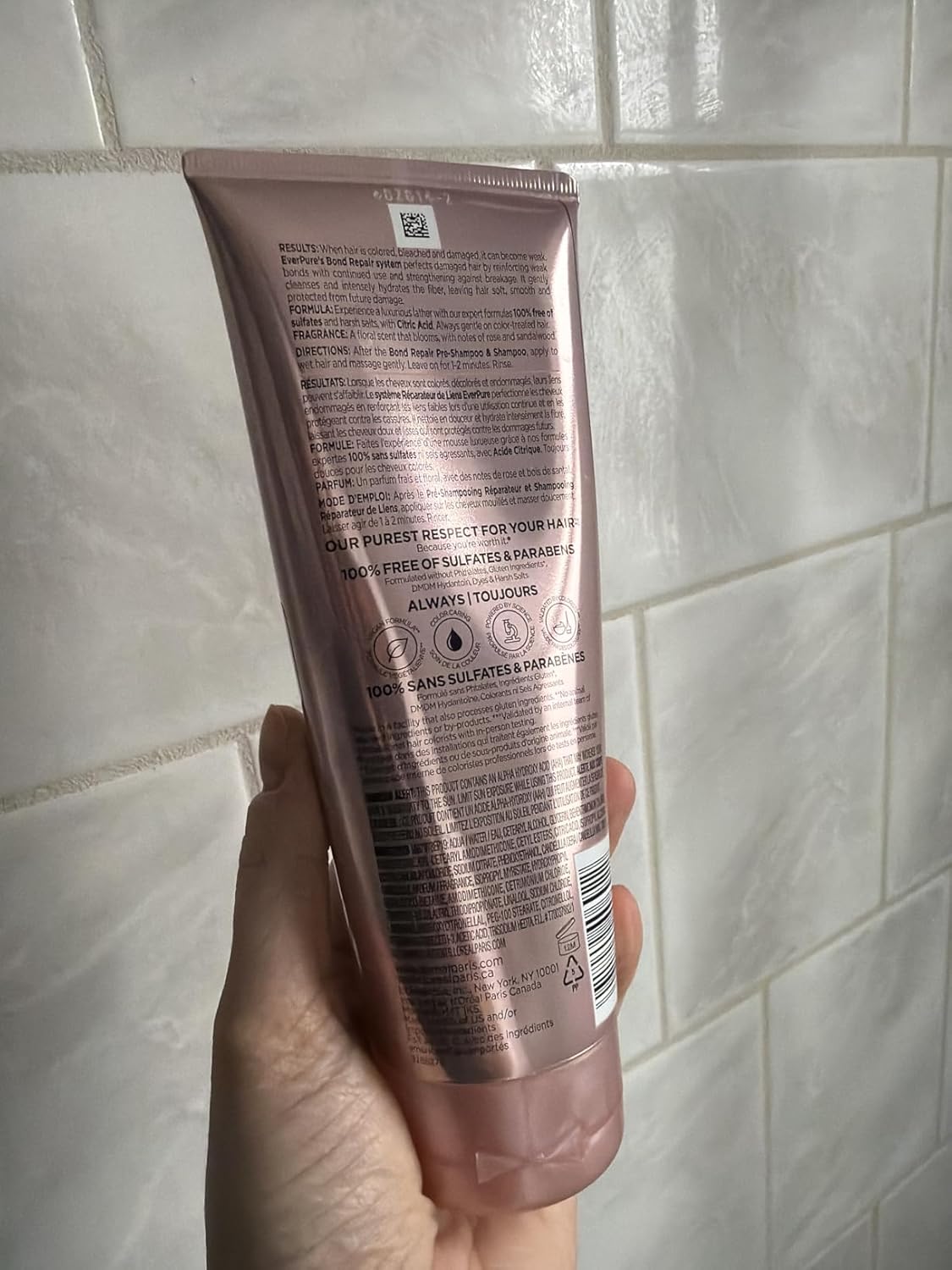 L'Oreal Paris Sulfate Free Bond Repair+ Conditioner, Hair Conditioner with Bond + Amino Acid Complex, Strengthens and Repairs Damaged or Color Treated Hair, EverPure, 6.8 Fl Oz (Packaging May Vary)