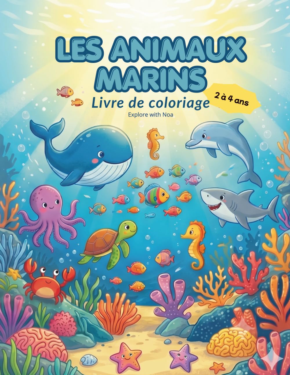 Les Animaux Marins: Livre de coloriage