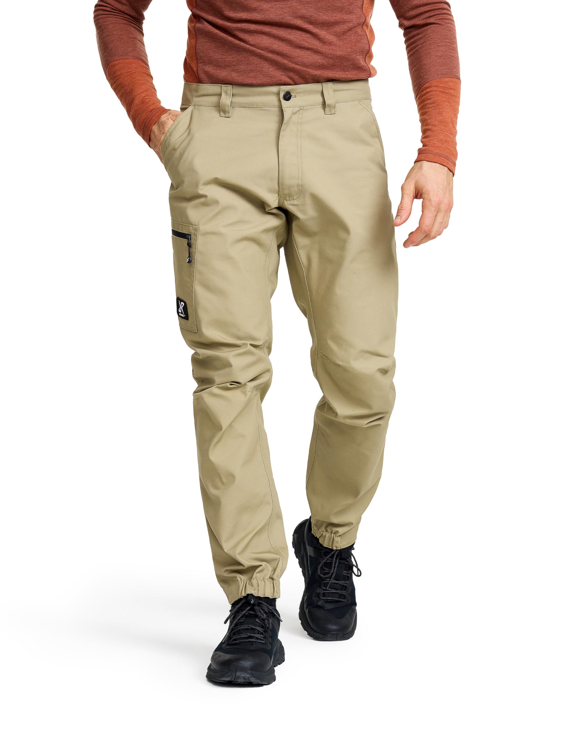 RevolutionRace Outdoor Basic Pants für Herren, Wanderhose für viele Outdoor-Aktivitäten, Khaki, S