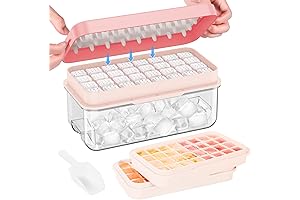 PHINOX Ice Cube Trays with Lids, Ice Trays with Ice Container, for...