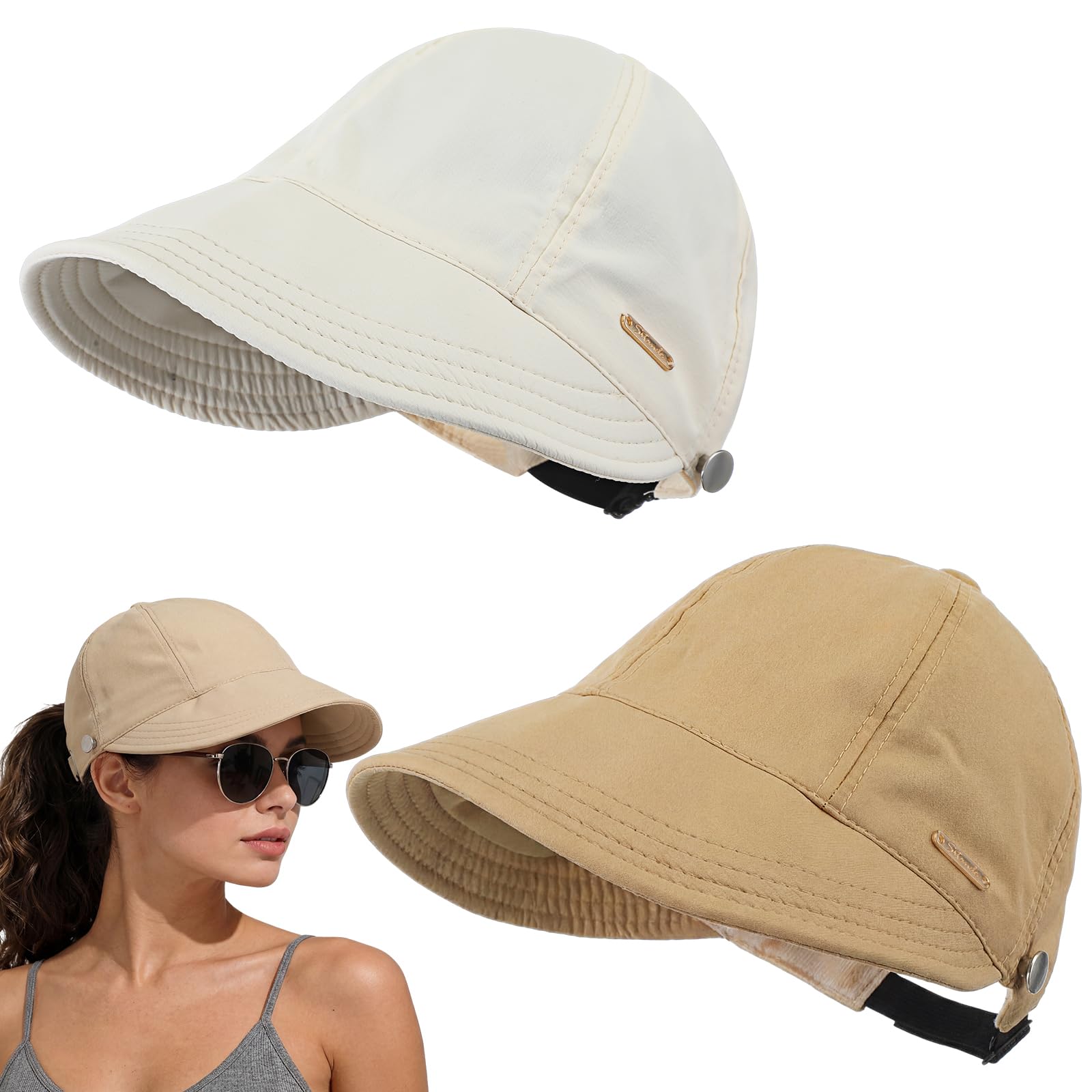 Cuffbow 2 Pack Women Sun Hat