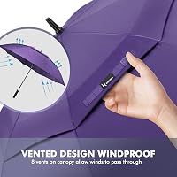 NINEMAX Nagy Golf Esernyő Viharálló Automatikus Nyitás 137cm Kék Dupla Szélszellőzős Férfi Női Vízálló Napernyő 4