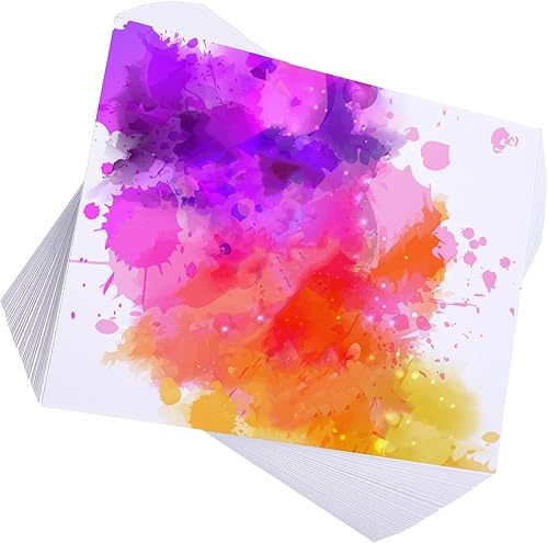 100 piezas de papel de acuarela de 140 lb300 GSM, papel de pintura de arte pesado para colorear de agua blanca para niños, dibujo, acuarela,