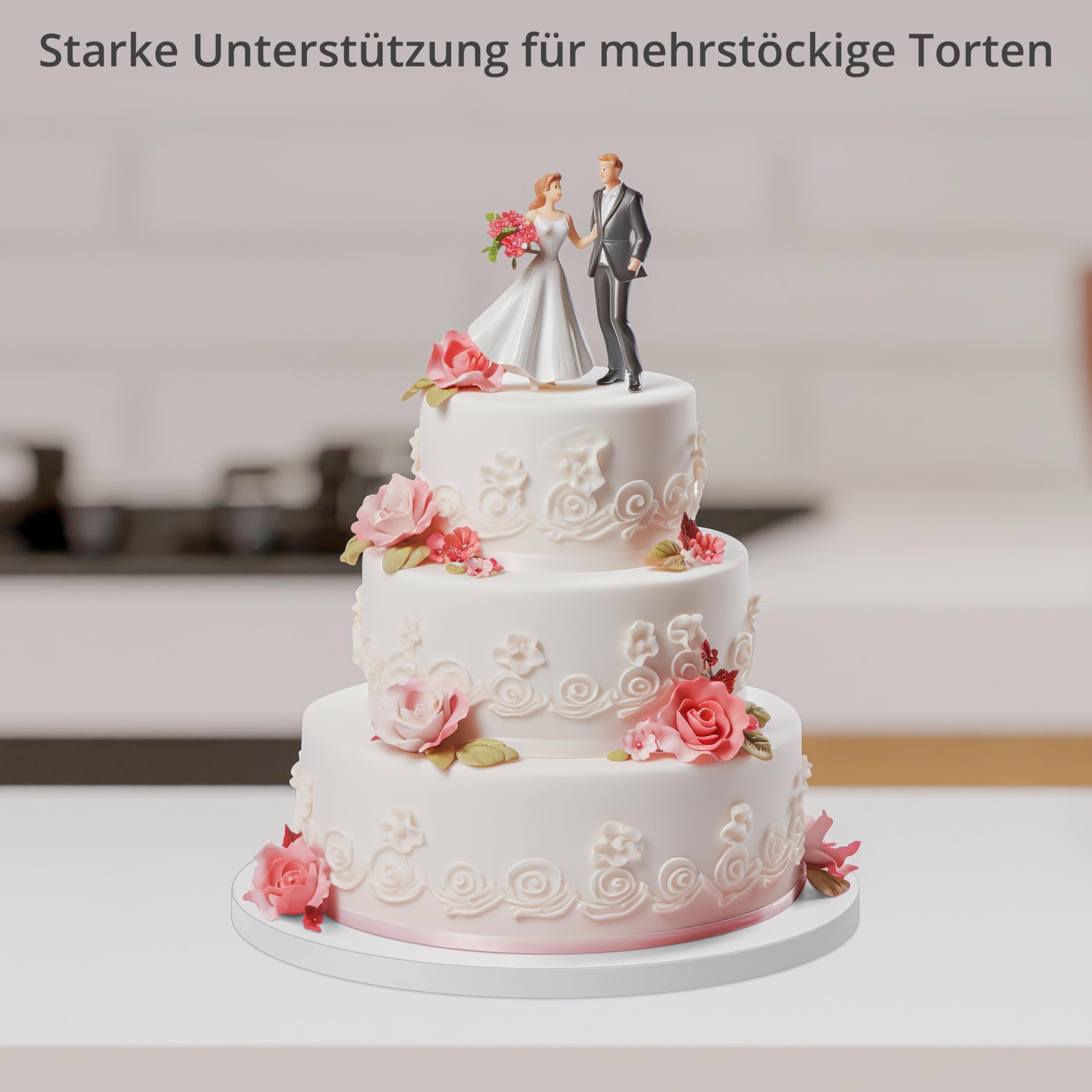 Winter Shore Weiße Cakeboard 30 cm Rund (12er-Pack) - Kuchenplatte Rund, 12 mm Dick, zum Dekorieren Schwerer Mehrschichtiger Torten - Mehrschichtige Wellpappe, Glatte & Fettdichte Glänzende Oberfläche