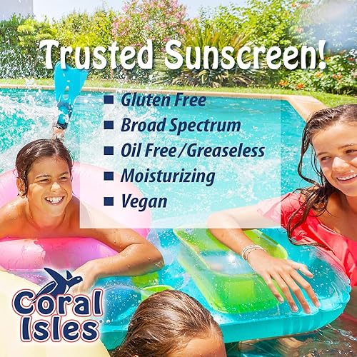 Miniatura 4 de Coral Isles Reef Friendly Sunscreen SPF 50 Spray continuo  Sin octinoxato y oxibenzona, cumple con Hawaii  Protección UVAUVB de amplio espectro, no
