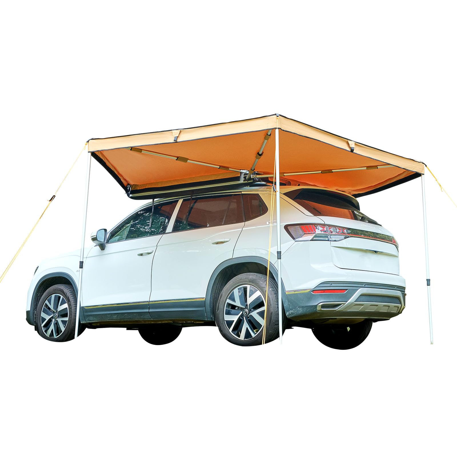 VEVOR Auvent 270 Degrés 3,19x2,10 m Auvent Voiture Latéral Rétractable Abri Autoportant Toutes Saisons Imperméable UV50+ pour Véhicule SUV Fourgonnettes Camionnettes Camping, avec Sac de Rangement
