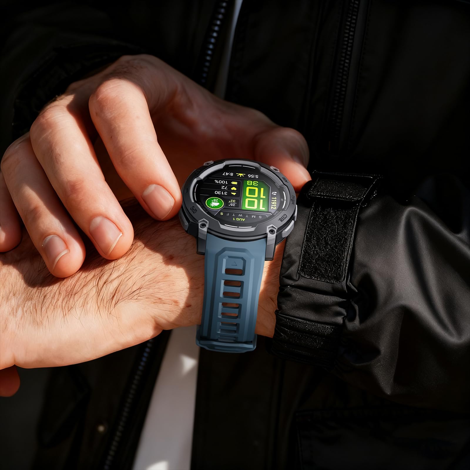 Kompatybilny z Garmin Instinct E45 mm/Instinct E40mm/Instinct 3-45 mm/Instinct 3-50 mm, silikonowy pasek do zegarka 20 mm/22 mm/26 mm