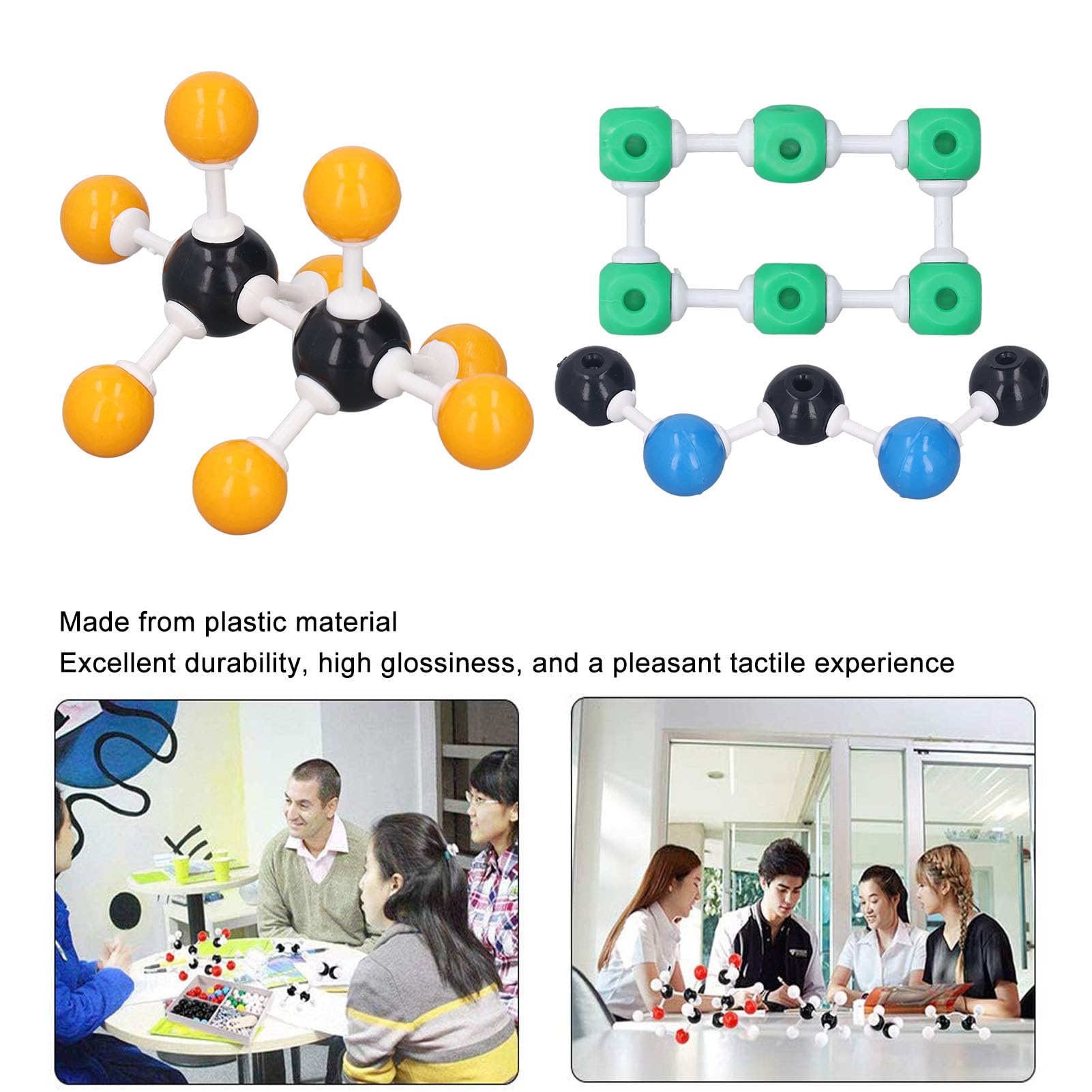 Chemie Molekularmodell Kit Buntes haltbare Kunststoffatome und Moleküle Struktur für die Schullaborausbildung mit Kohlenstoffwasserstoffstickstoff Sauerstoffschwefel