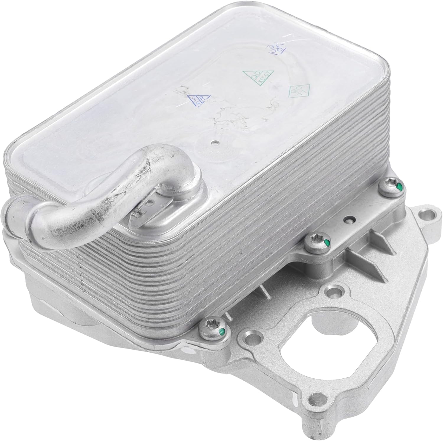 Engine Oil Cooler Compatible for Audi A6 2014-2016 for Audi A7 2016, Durable Aluminum Alloy Silver Tone Transmission Oil Cooler