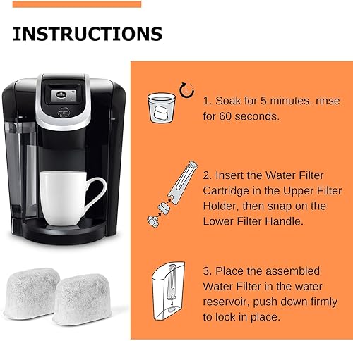 Miniatura 6 de Paquete de 6 filtros de agua compatibles con Keurig, aptos para todas las cafeteras Keurig (suministro de 1 año)