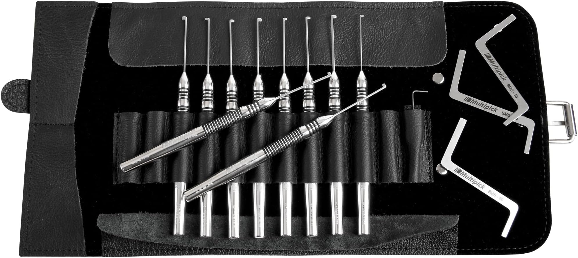 MULTIPICK Elite G-Pro Professional Picking Kit – Changeable Flag-Pick, Made in Germany – Lockpicking Set – Locksmith Tools