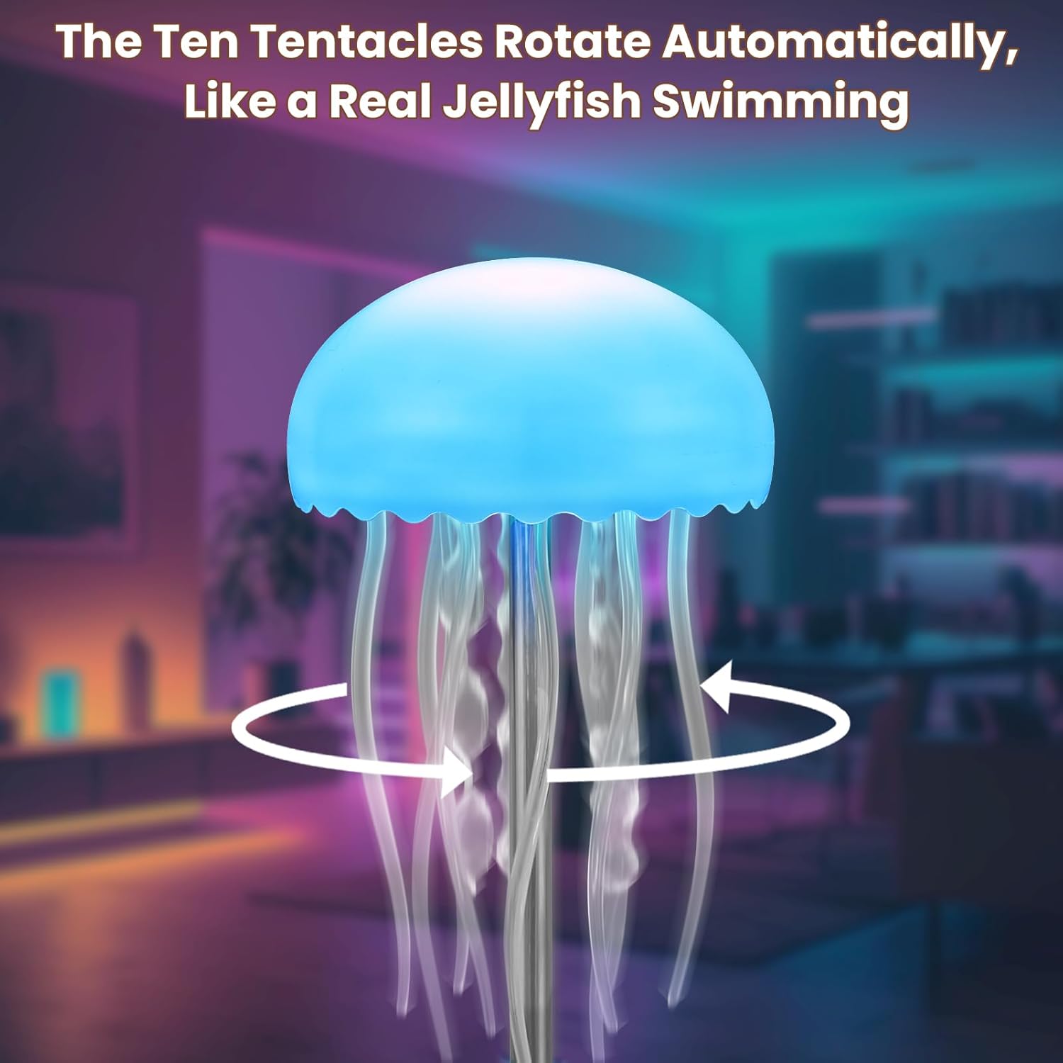 Jellyfish Lamp,With Bluetooth Speaker Dancing Jellyfish Lights for Indoor,Outdoor,7 Color Atmosphere jellyfish Desk Lamp,Rechargeable Mood Night Light,Children and Adults Perfect decorative gift