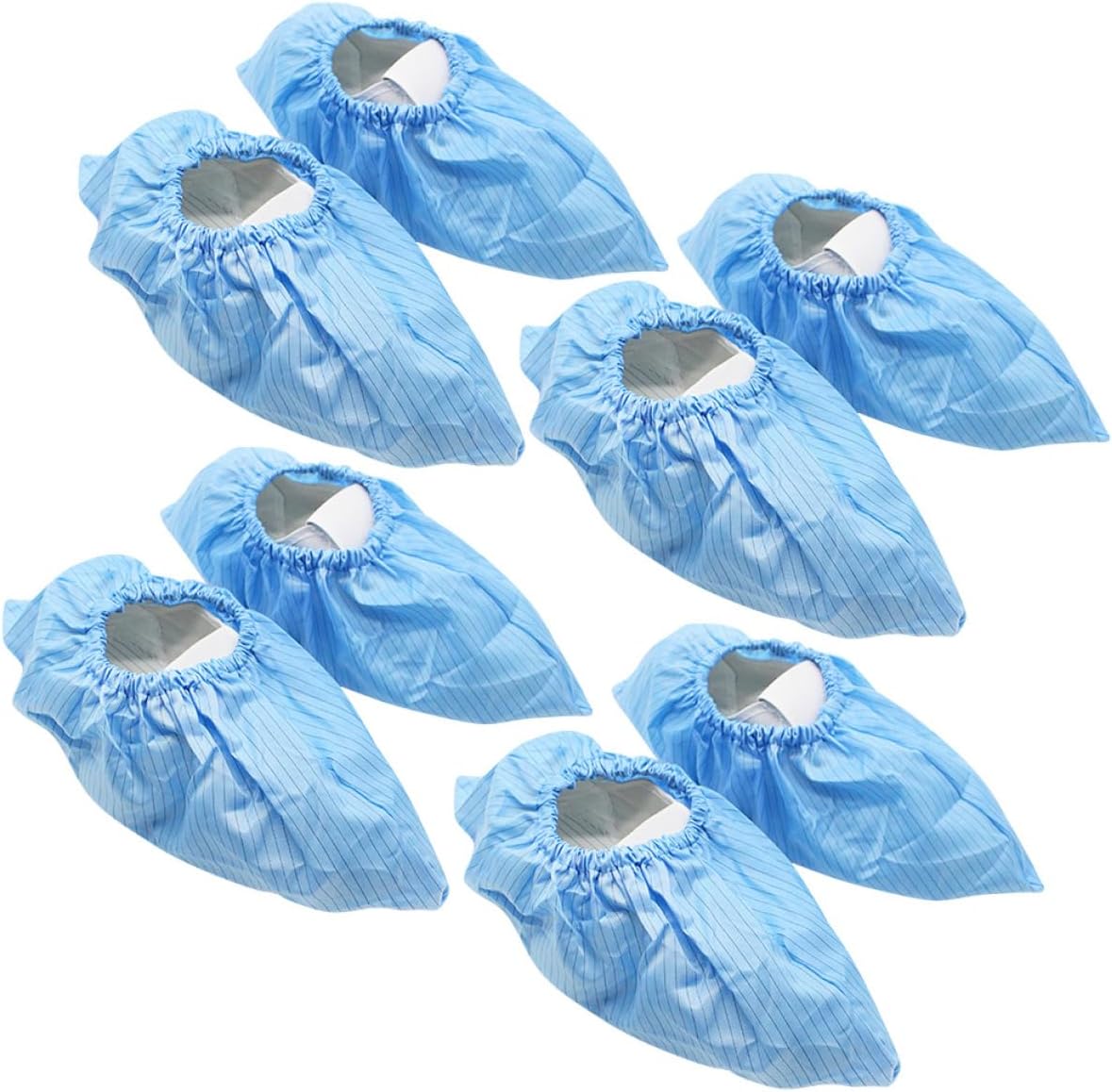 Hemobllo 1set Non Slip Reusable Static Shoe Covers Washable Foot Covers for Labs Salons Workshops Design Blue 4pairs
