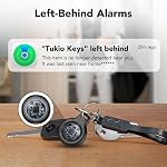 [MFi Certified] Air Tracker Tags-4 Pack (iOS Only), 2026 New Smart Tag Key Finder for Find My App, Replaceable Battery, 100dB Sound, Wireless Tracker Tag for Car, Bag, Luggage and More, Black