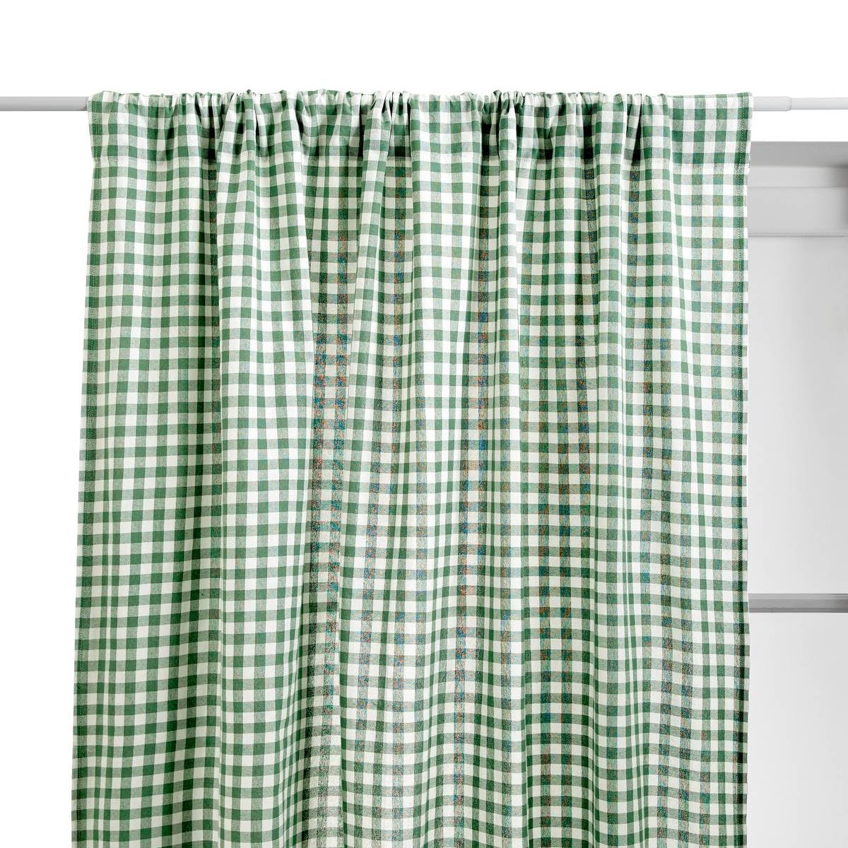 Rideau Groove Vichy Vert crée une ambiance champêtre dans votre salon