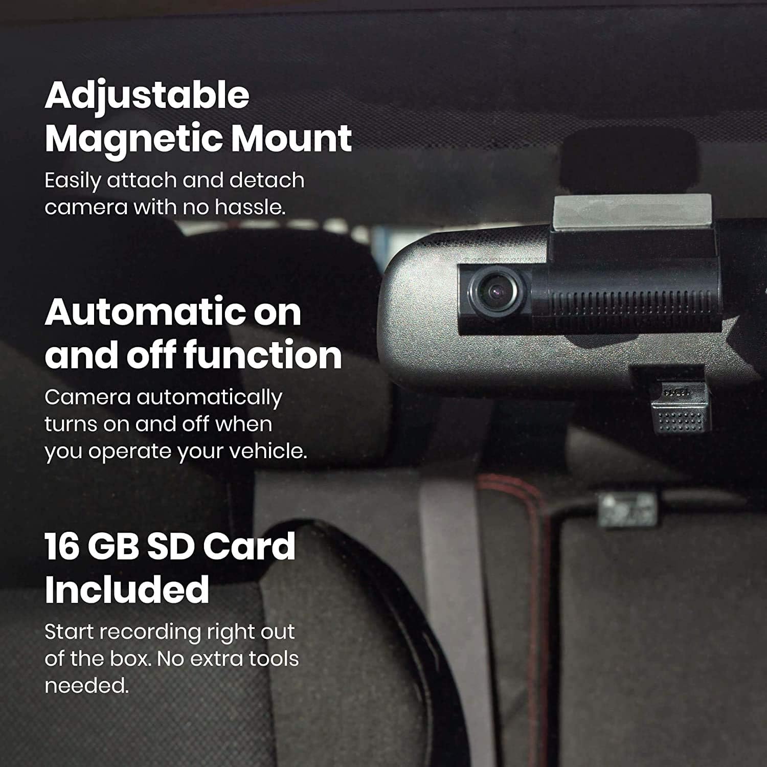 Lоwеѕt Prісе SYLVANIA - Roadsight Stealth Dash Camera - 140 Degree View, HD 1440p, 16GB SD Memory Card Included, Loop Recording, G-Sensor, Screenless, Parking Mode, GPS, Mobile App, Taxi, Truck, Car