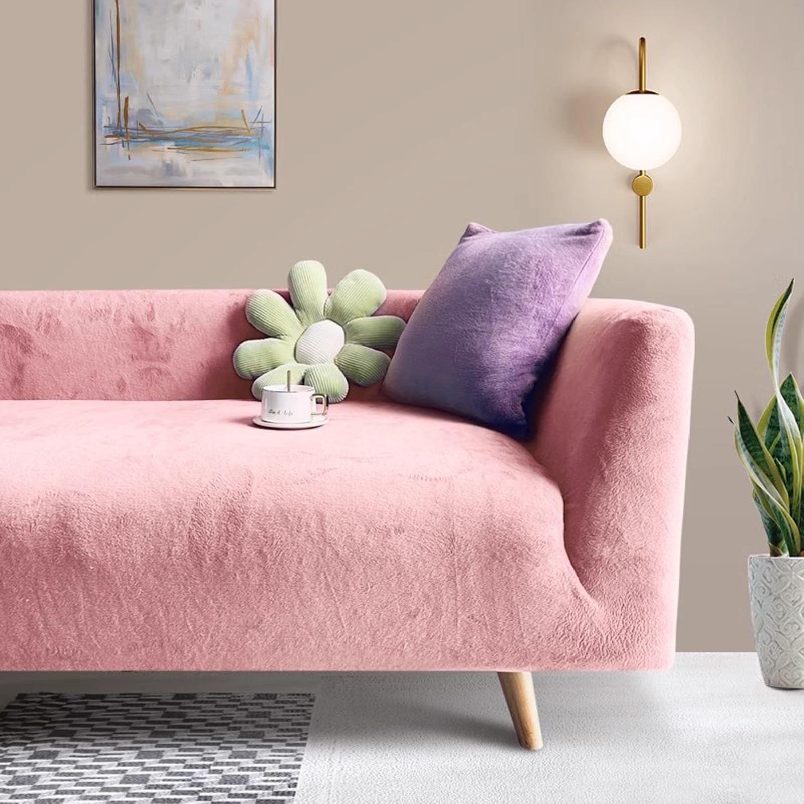 Housse de canapé universelle et antidérapante pour salon sectionnel