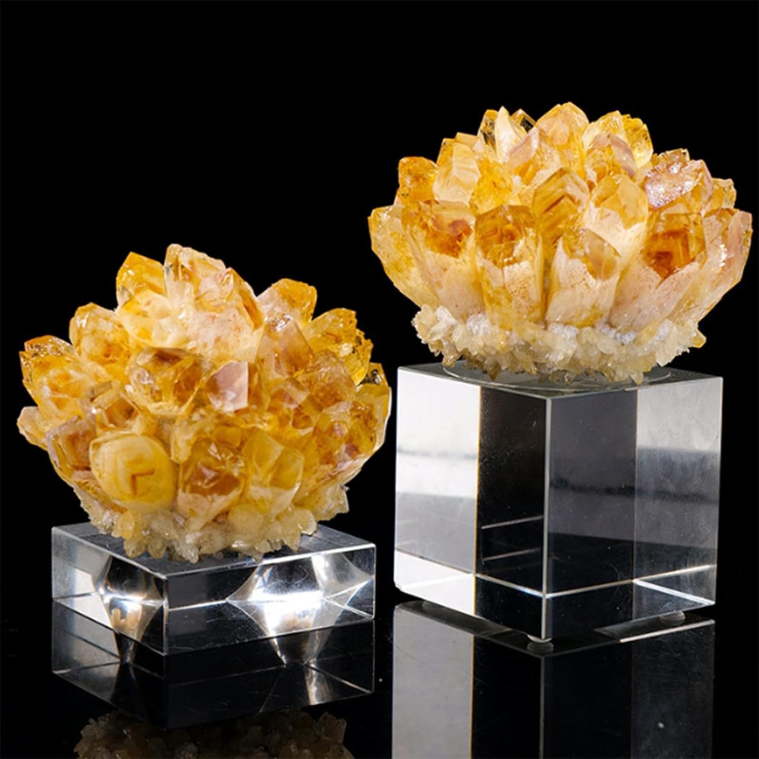 Crystal Citrine Cluster,Citrine Crystal Stones,Yellow Crystal Raw Rock Gemstones for Balance Wicca Room Decor,200-300g