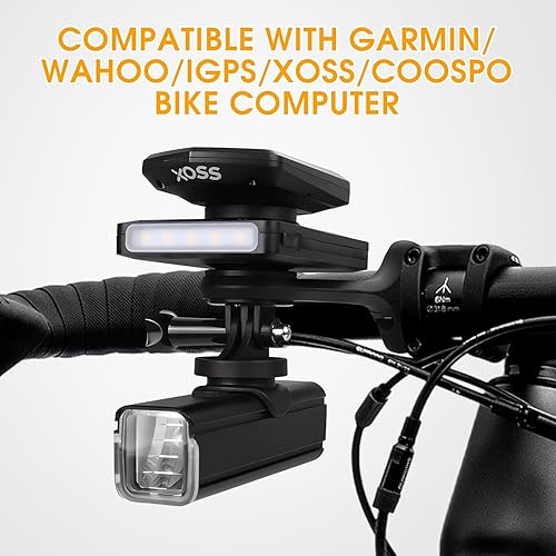 Miniatura 5 de Paquete de luz para correr de bicicleta y batería compatible con computadora Garmin para bicicleta, luz de advertencia para seguridad al conducir,