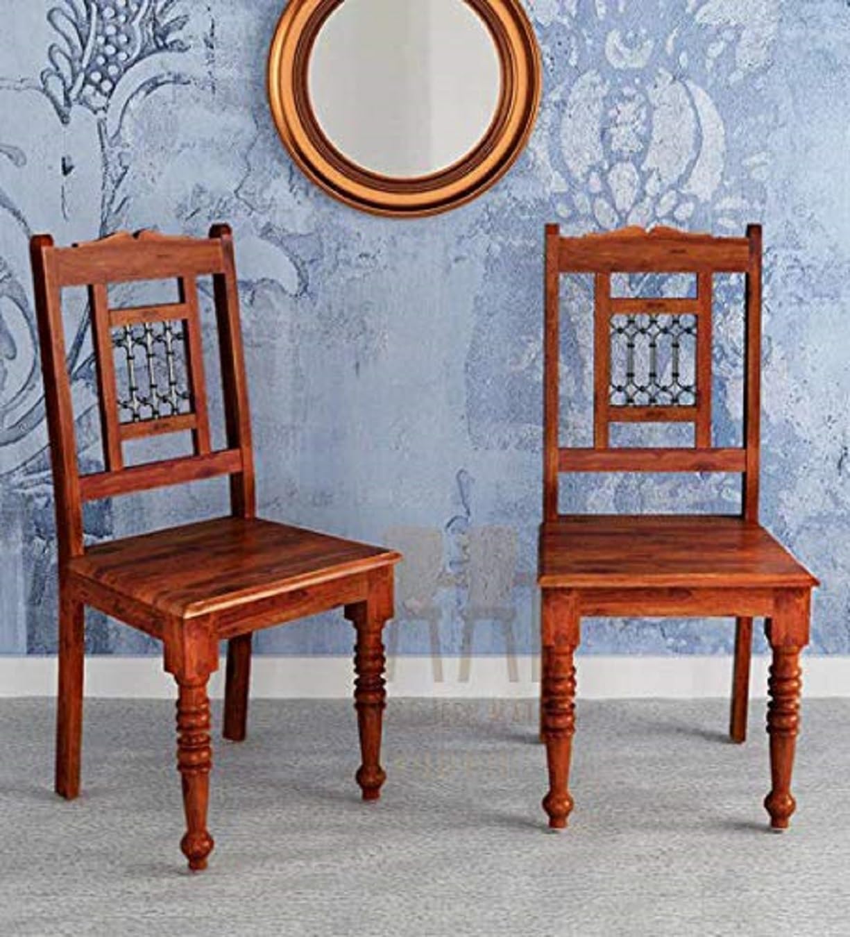 Varsha Furniture Solid Sheesham Wood Dining Chair for Dining Room Set ...