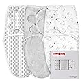 GLLQUEN BABY 3 Pack Newborn Swaddle - Baby Swaddle 0-3 Months for Baby Boys and Grils, Adjustable Sleep Sack for Newborn