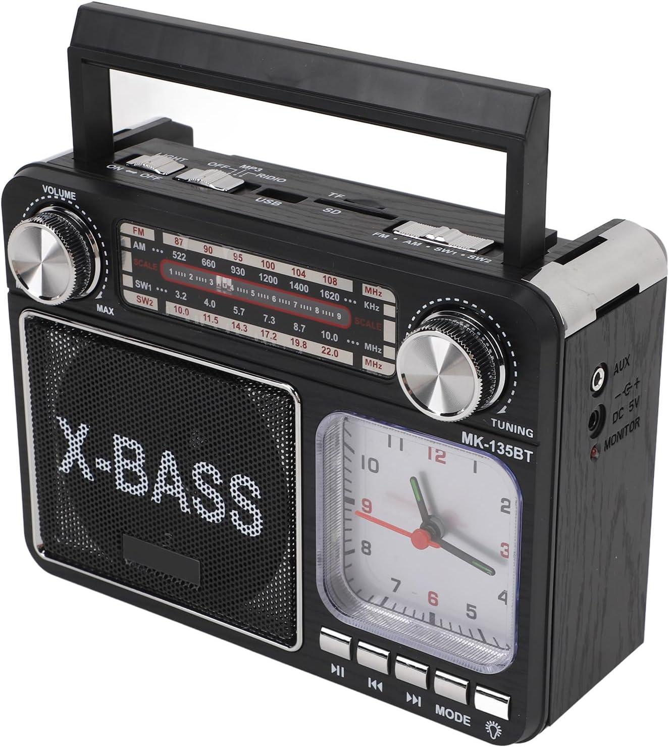 AM FM Vintage Radio, Portable Retro Shortwave Radio with