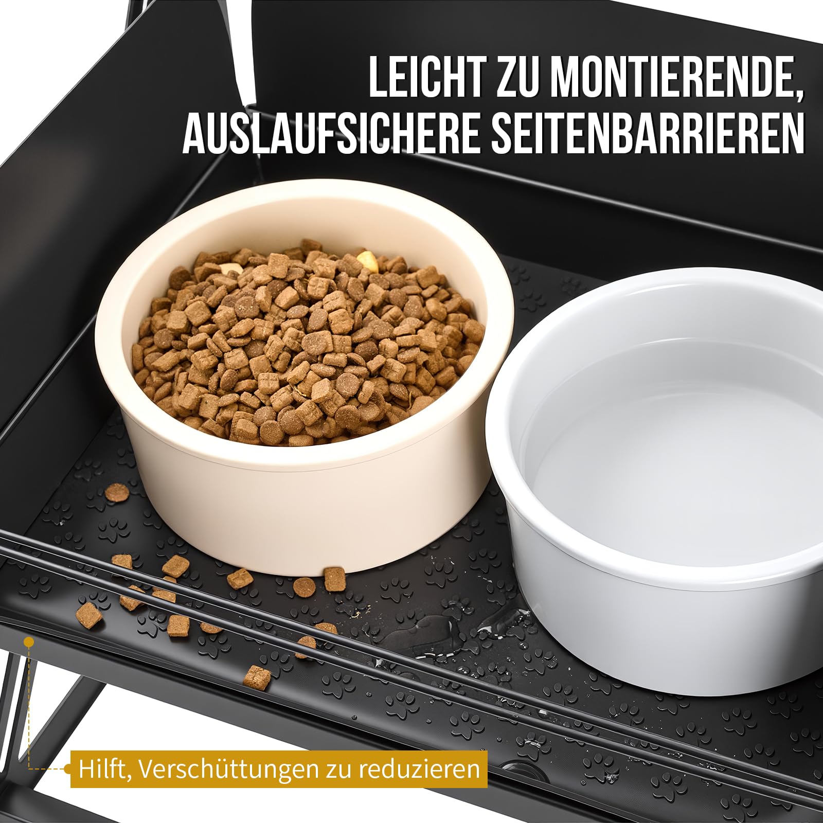 OneTigris Hundenapf Ständer Erhöht - Höhenverstellbar Für Mittelgroße & Große Hunde