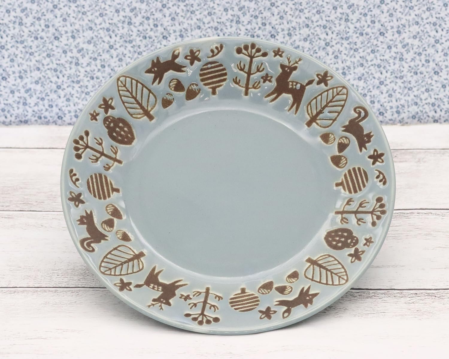Castle Enterprise Bread Plate, 6.3 inches (16 cm), Summer, Mino Ware, Cute Animals, Scandinavian Style, Vintage Tableware