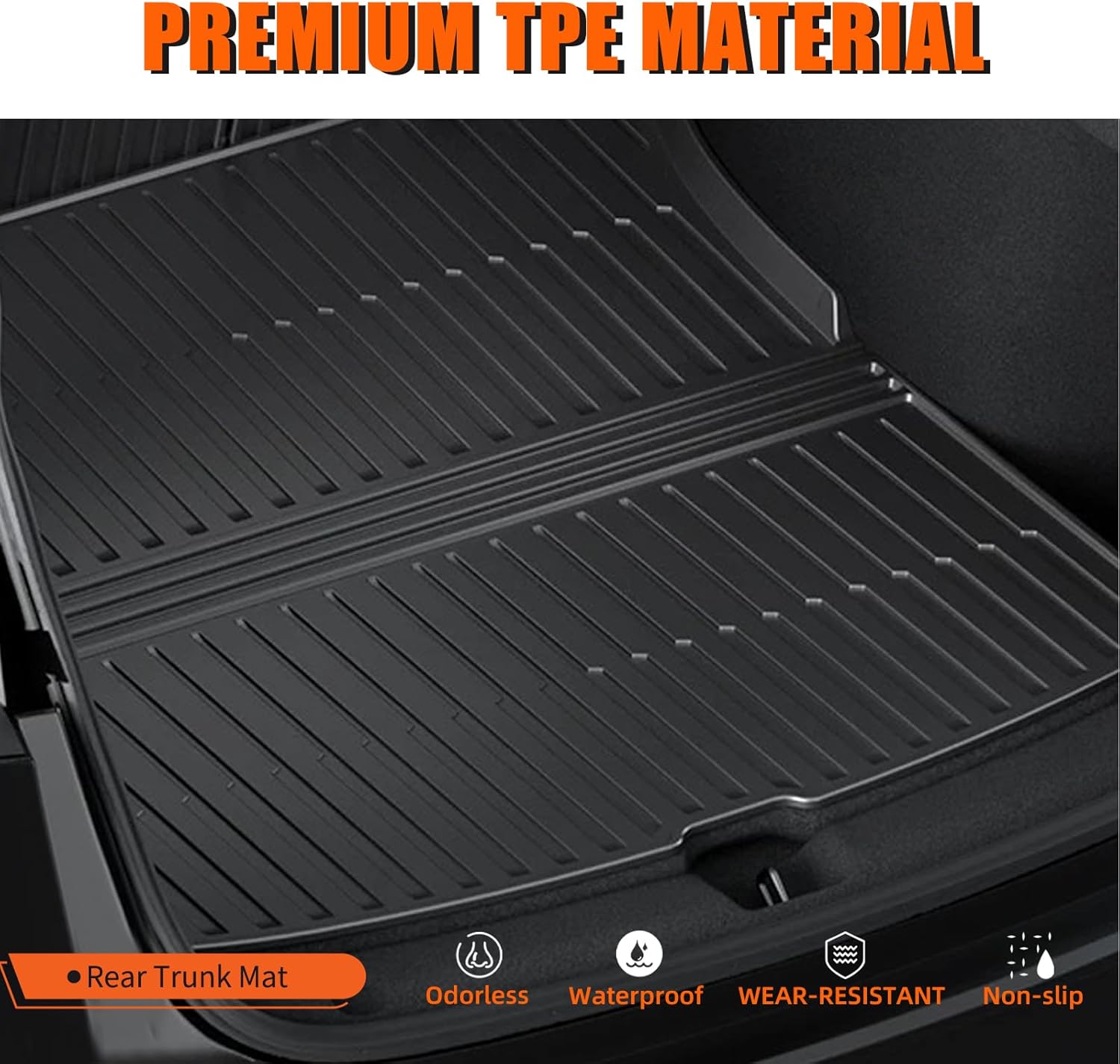 Floor Mats Trunk Mat for Tesla Model Y Juniper 2025 2026(5-Seat), All Weather TPE Floor Liners with Trunk Door Sill Protector, Custom Fit for Model Y Juniper Accessories 7PCS