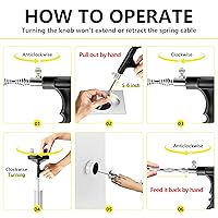 Vista 5 de Barrena de drenaje de 25 pies con guantes, removedor de obstrucciones de drenaje de serpiente, removedor de obstrucciones de drenaje de tubería