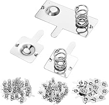 TIESOME 24 Sets AAA AA Battery Spring Contacts, Iron Negative Positive Conversion Contact Plates for Remote Control Battery Chargers Electronics 12 x 18.6 mm and 27 x 18.5 mm