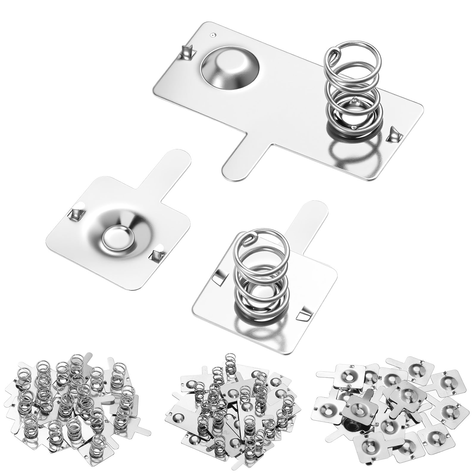 TIESOME 24 zestawy baterii AAA AA, styki sprężynowe, żelazne ujemne płytki kontaktowe do zdalnego sterowania, ładowarek, elektroniki, 12 x 18,6 mm i 27 x 18,5 mm