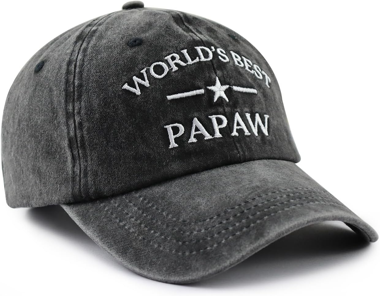 World's Best Dad Papa Pappy Grandpa Pops Papaw Hat for Men, Funny Adjustable Cotton Embroidered Father Baseball Cap - Image 3