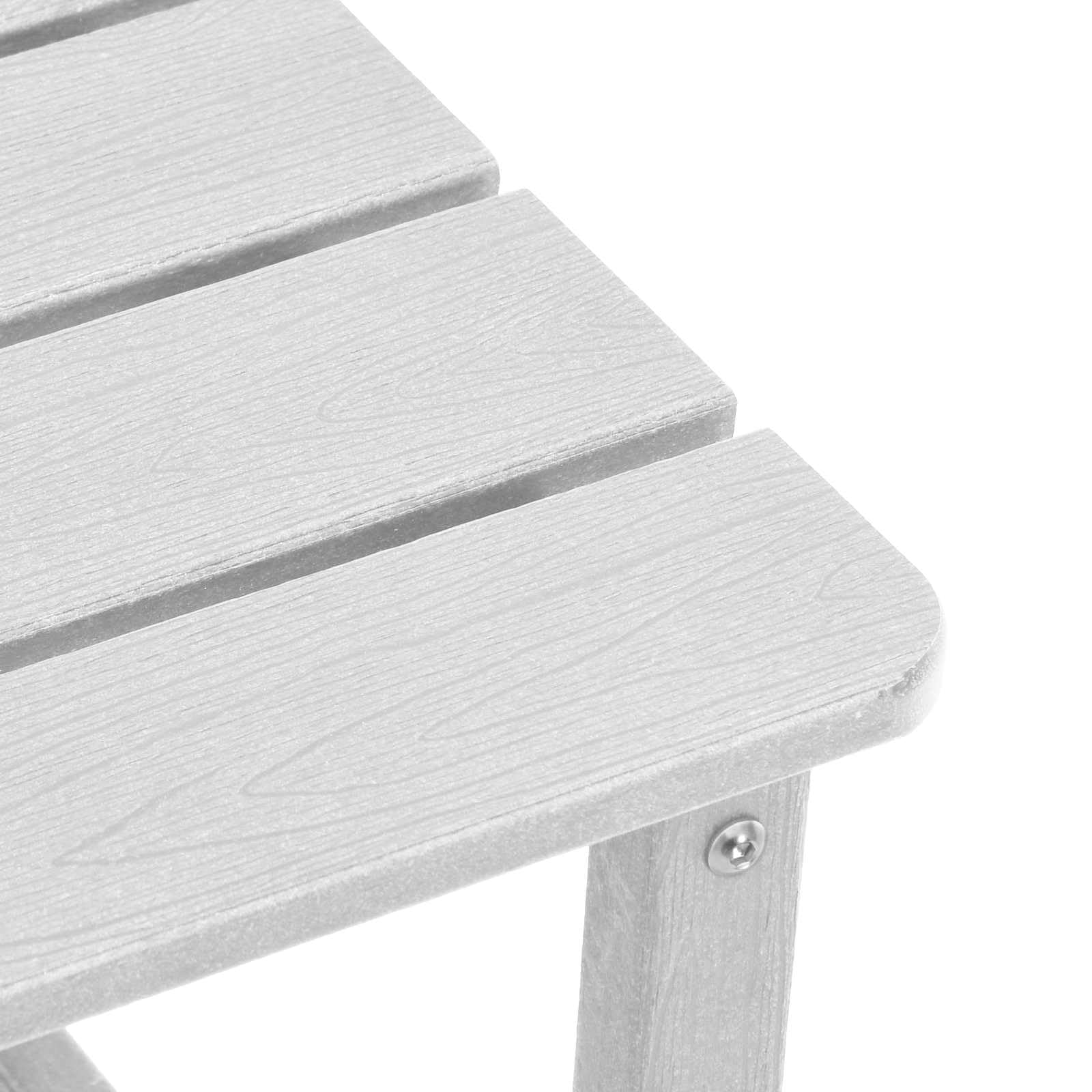 Kwadratowy stolik pomocniczy biały z polietylenu 38 x 38 x 46 cm – nowoczesny stół ogrodowy na taras i balkon, odporny na warunki atmosferyczne i łatwy w pielęgnacji, łatwy montaż