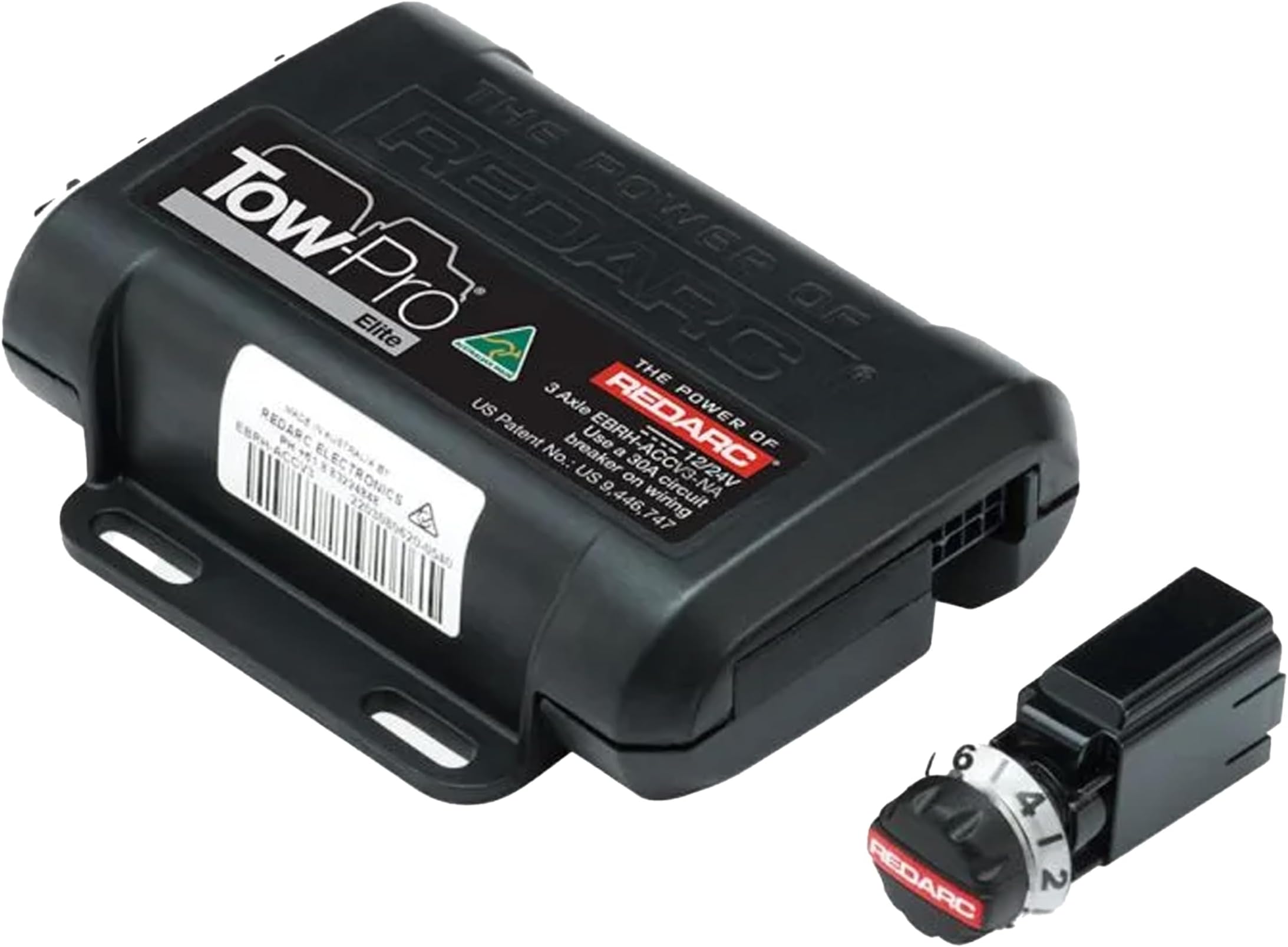 REDARC Tow-Pro Elite Electric Trailer Brake Controller, Universal Fit for 1 to 3 Axle Trucks, SUVs, Dual Braking Modes, Plug and Play Install, 12V/24V Compatible to Tow RV, Camper, Trailer, Boat