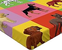 Vista 91 de Ambesonne - Sábana bajera ajustable multicolor, en colores y tres tamaños Azul y gris