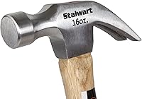 Vista 4 de Martillo de garra de 16 onzas - herramienta manual básica para bricolaje y carpintería con mango anti-vibración de madera natural y cabeza de acero