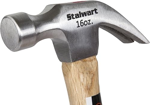 Miniatura 4 de Stalwart 75-HT3000, martillo de carpintero de madera natural, 16 onzas