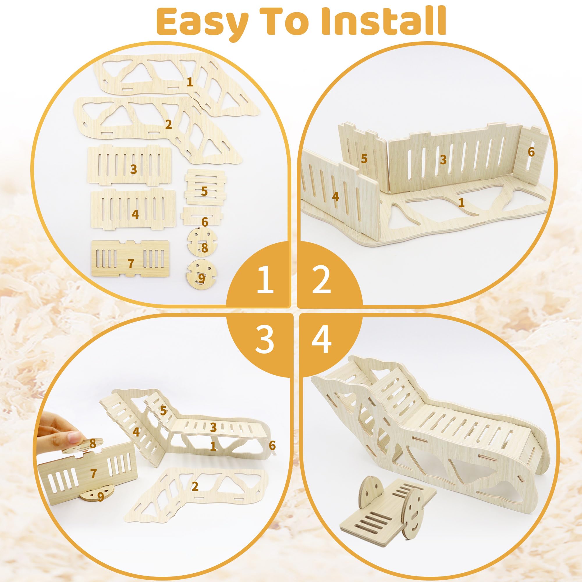 Jeux Hamster Échelle D'Escalade Pour Hamster Chinchilla - Jouet En Bois - Pour Cage - Mastication Et Jeu Jouet Hamster Russe