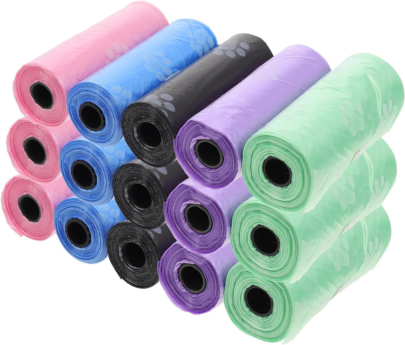 Milisten 15 Rolls Pet Poop Bags with Plastic Material Multi-color Dog Waste Bags for Easy and Convenient Pet Waste Disposal Sturdy and Practical for Walks and Parks