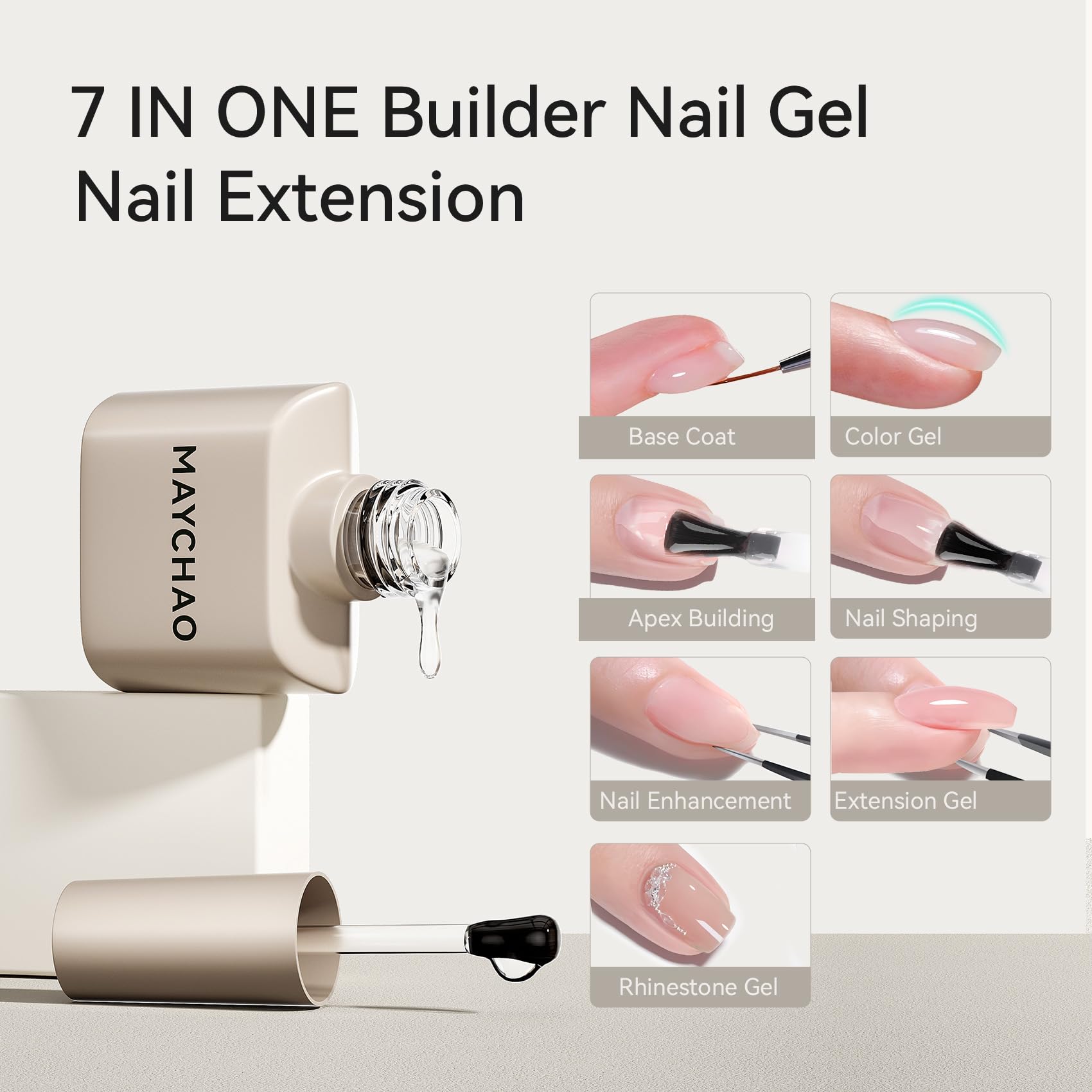 MAYCHAO ネイルアート用ドリル Amazon.com: MAYCHAO Nude Pink Builder Gel for Nails, 15ml Nail