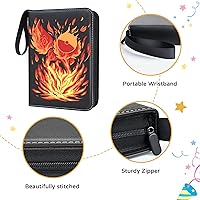 Vista 4 de Foldermax Carpeta de tarjetas de 4 bolsillos, carpeta de tarjetas de béisbol, 400 tarjetas, colección de juegos de cartas coleccionables con 50