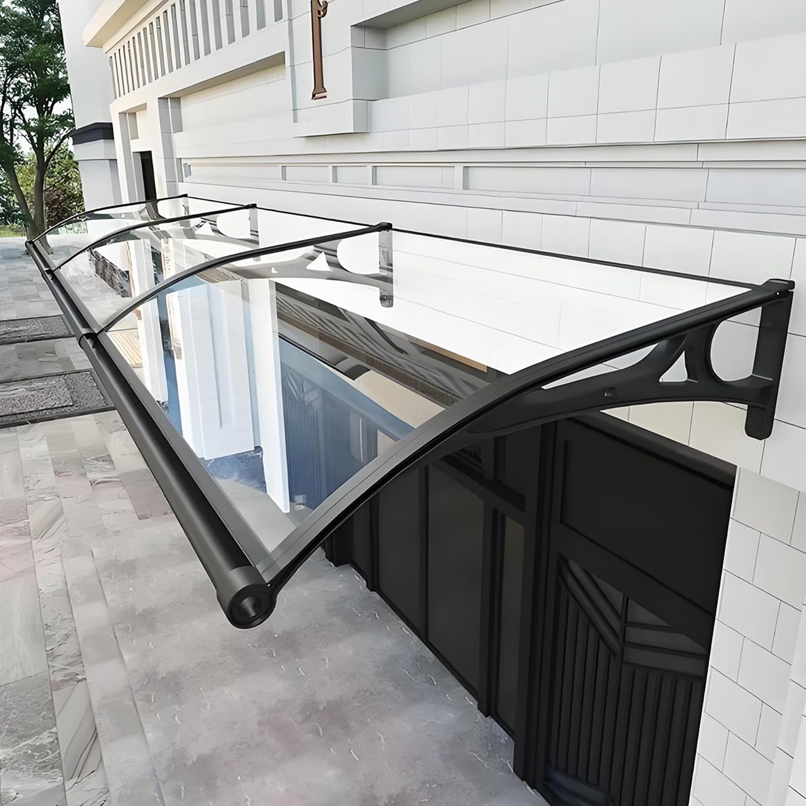 GJMSSMY Aluminum Door Canopy, Waterproof Patio Awning, Outdoor Entrance Shelter, Durable Sunshade for Front Door, Weather-Resistant Protection, Easy Installation
