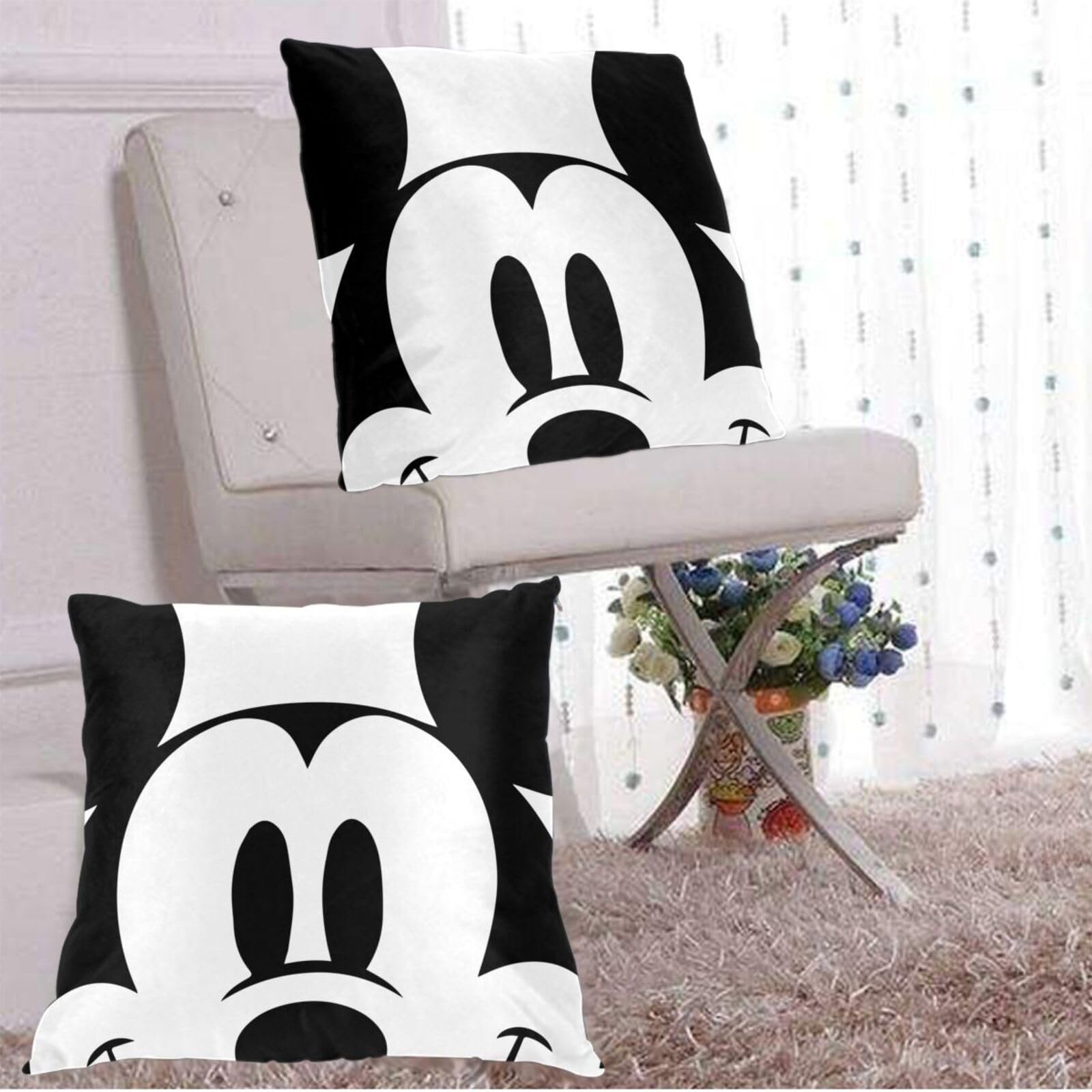 ミッキーマウス　クッションカバー Amazon.co.jp: クッションカバー ミッキーマウス 枕カバー 2枚セット