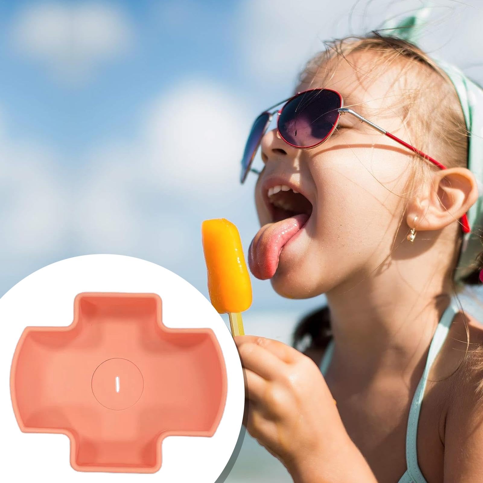 Lot De 4 Porte-glaces En Silicone – Anti-goutte Pour Enfants, Réutilisable, Couleurs Vives, Voyage