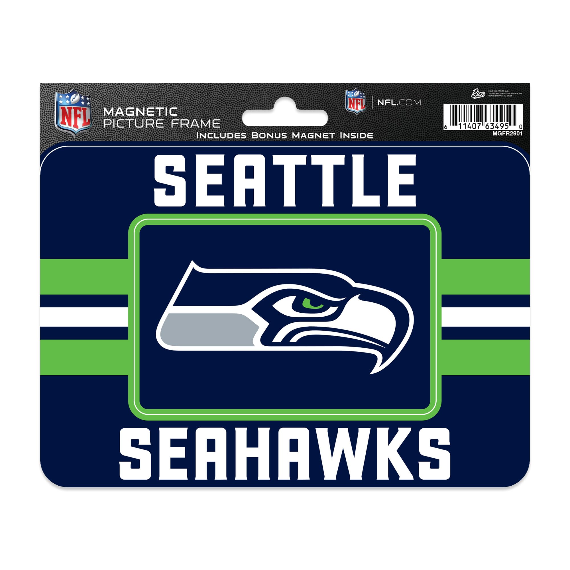 Cadre photo magnétique Seattle Seahawks NFL aimant de réfrigérateur et décoration maison de bureau