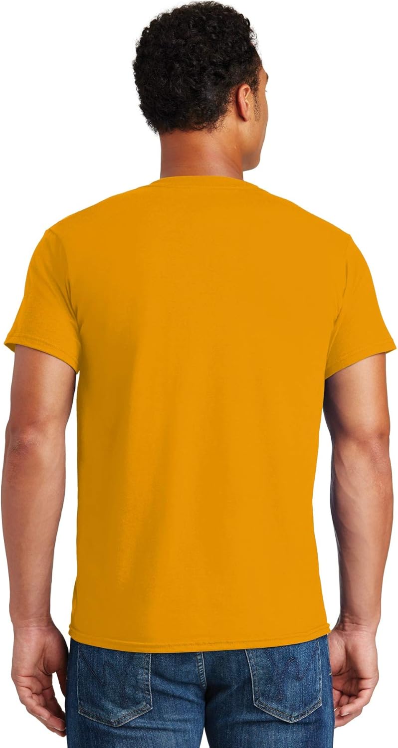 Hanes mens 4.5 oz. 100% Ringspun Cotton nano-T T-Shirt(4980)-Gold-L-2PK