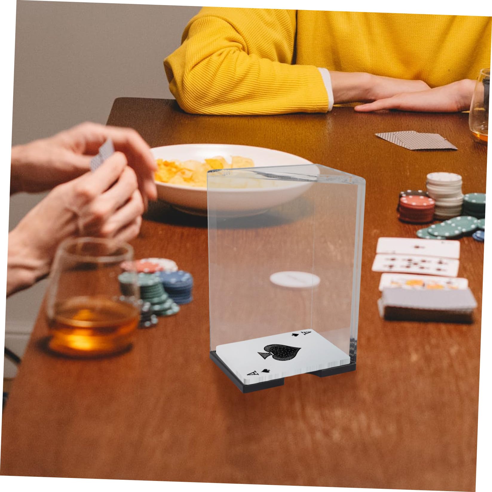 Support Boîte 8 Jeux en Acrylique Transparent pour Cartes à Jouer | Pratique et Compact, Accès Facile, Usage Domestique, Aspect Chic et Décoratif, Léger